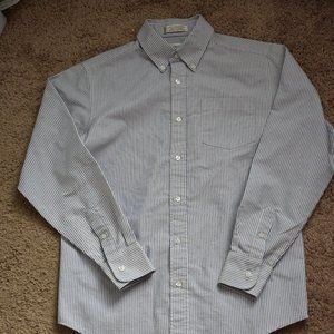 Van Heusen Blue & White Stripe Dress Shirt